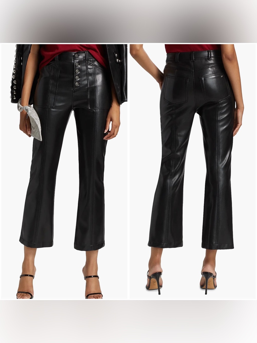 Cinq à Sept Wallace Faux Leather Pants size 4